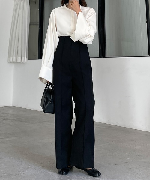 「Louere」 スラックス X-LARGE モカ レディース_画像3