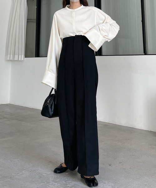 「Louere」 スラックス X-LARGE モカ レディース_画像4