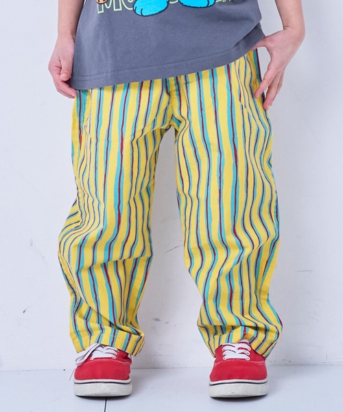 ♡即完売♡F2♡2026SS♡フランキーグロウ♡フリル パンツ イエローチェック MARKEY'S（マーキーズ） パンツ 「26年春夏新色」シェフパンツ キッズ