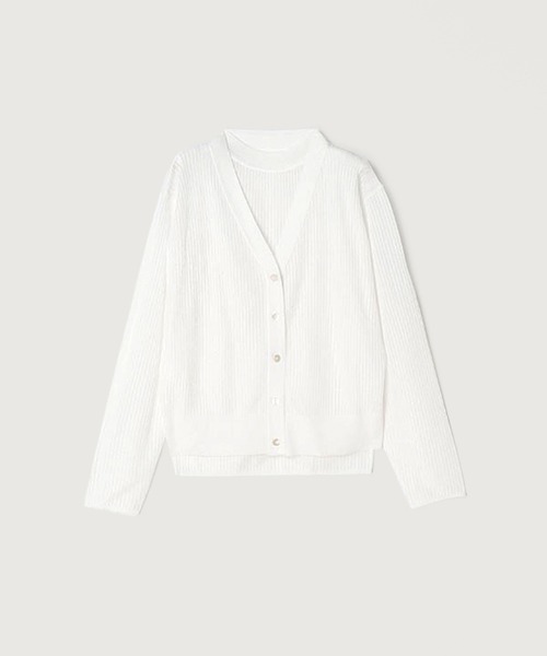 「anuans」 ニットアンサンブル FREE グレー レディース_画像7