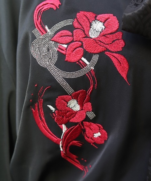 REZEN（リゼン） シャツ 椿×水引刺繍ボウタイ付シャツ メンズ