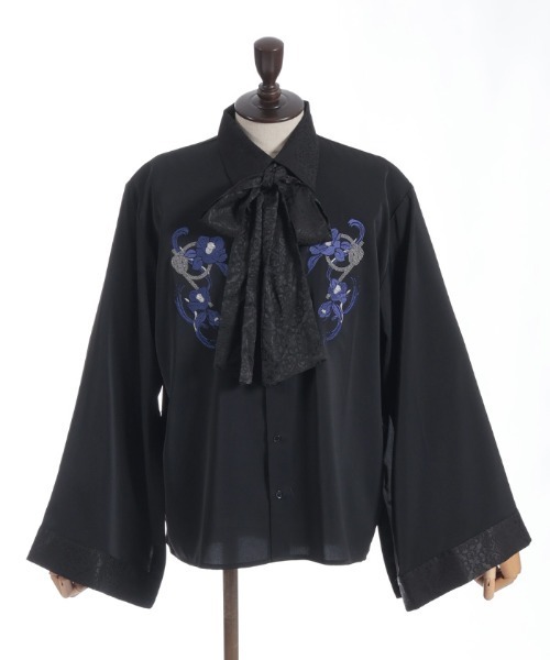 REZEN（リゼン） シャツ 椿×水引刺繍ボウタイ付シャツ メンズ