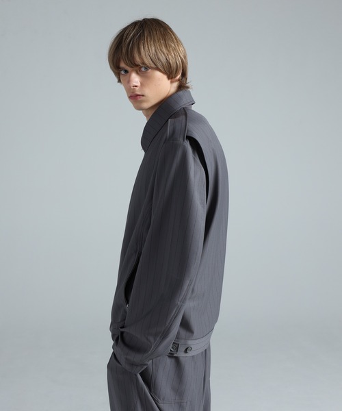 Y-3 リバーシブル　ブルゾン　ユニセックス Y-3 ブルゾン アウター PINSTRIPE REFINED WOOL UT BLOUSON メンズ