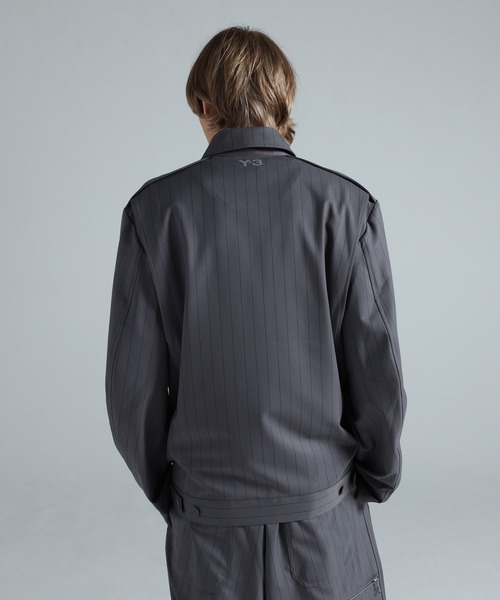 Y-3 ブルゾン アウター PINSTRIPE REFINED WOOL UT BLOUSON メンズ