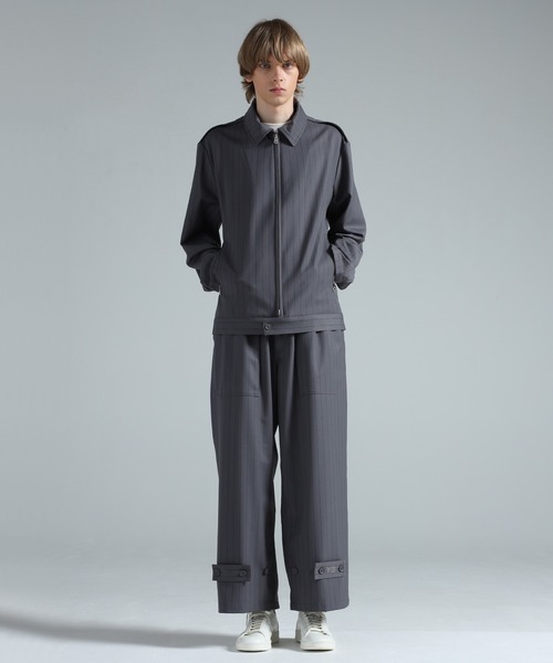 Y-3 ブルゾン アウター PINSTRIPE REFINED WOOL UT BLOUSON メンズ