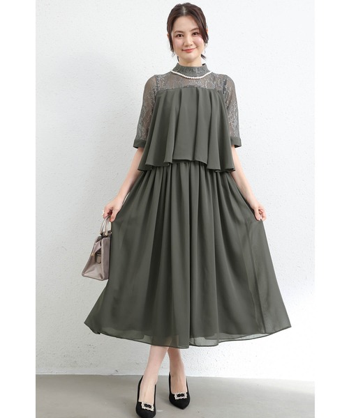 「Cinderella」 7分袖ワンピース MEDIUM ブラック レディース_画像9