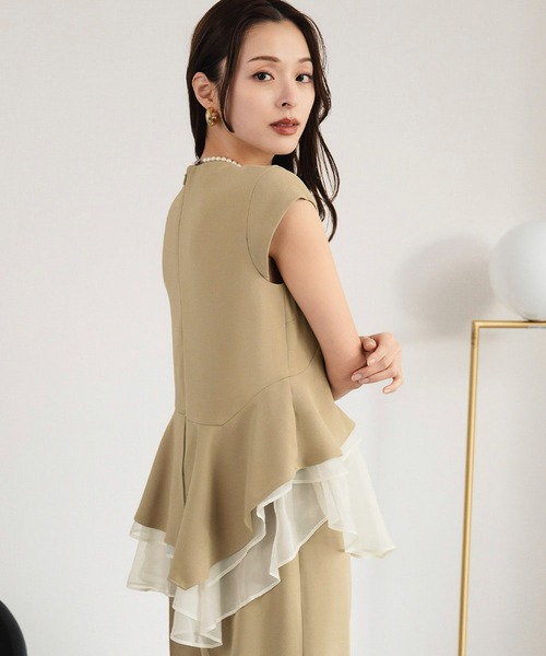 GIRL DRESS FOR NOW パーティードレス パンツドレス ペプラムフリル 