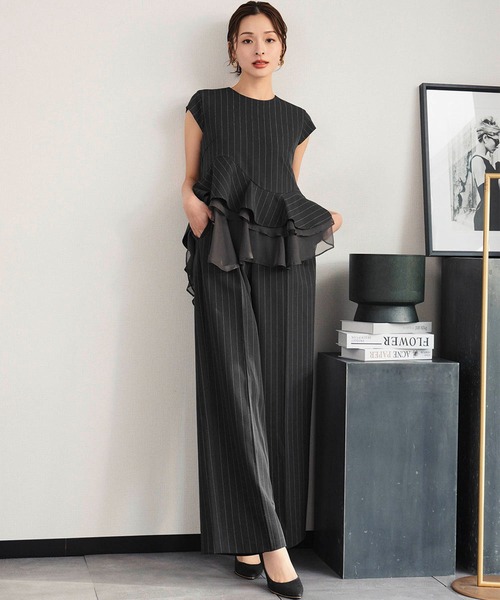 GIRL DRESS FOR NOW パンツドレス 「2026春新作」シアーフリルペプラム