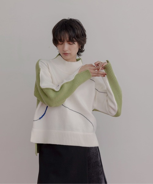 「Eimee Law」 長袖ニット FREE アイボリー レディース_画像4
