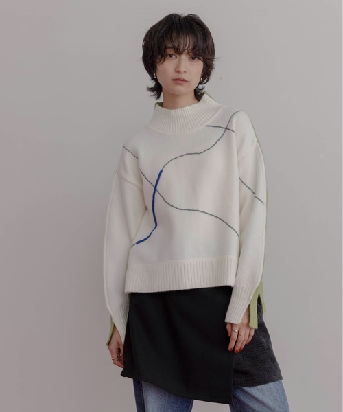 「Eimee Law」 長袖ニット FREE アイボリー レディース_画像6