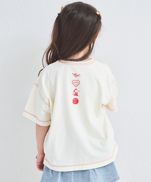 pairmanon（ペアマノン） tシャツ 「綿100%」ガールズ 配色ステッチ