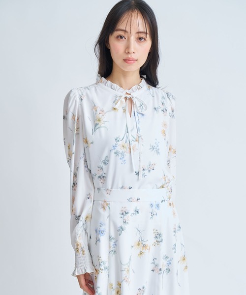 NOELA（ノエラ） ブラウス シャツ 花柄シアーブラウス レディース