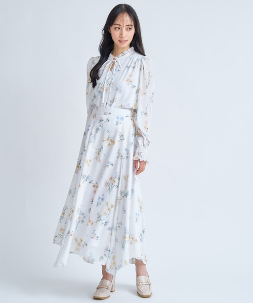 NOELA（ノエラ） ブラウス シャツ 花柄シアーブラウス レディース