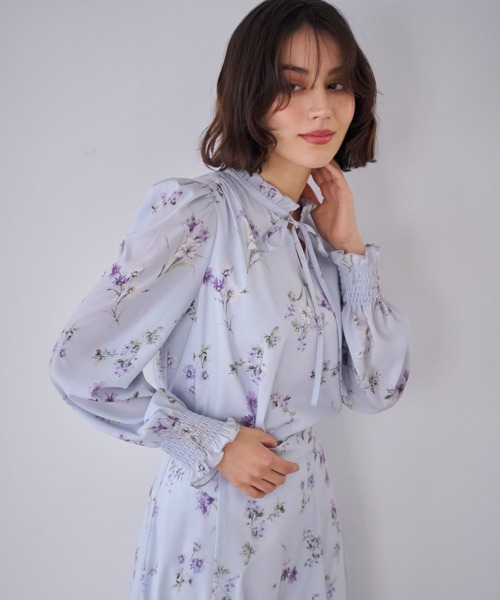NOELA（ノエラ） ブラウス シャツ 花柄シアーブラウス レディース