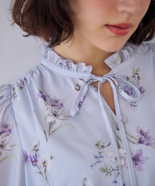 NOELA（ノエラ） ブラウス シャツ 花柄シアーブラウス レディース