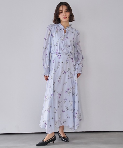 美人百花♡noela♡デイジー柄ブラウス NOELA（ノエラ） ブラウス シャツ 花柄シアーブラウス レディース