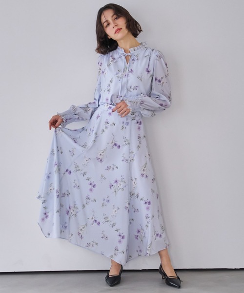 NOELA（ノエラ） ブラウス シャツ 花柄シアーブラウス レディース 