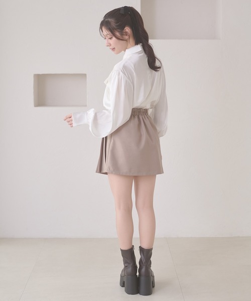 値下げ　MEER   Bowtie Blouse ボウタイブラウス シャツ Ambre Neige（アンブルネージュ） ブラウス シャツ bow tie blouse