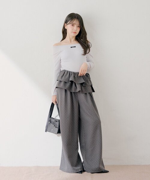 Chico（チコ） tシャツ パターンメッシュカップ付レースコンパクト