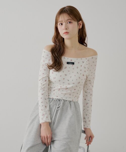 Chico（チコ） tシャツ パターンメッシュカップ付レースコンパクト
