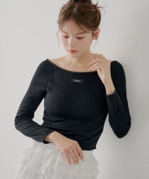 かちこ様　トップス Chico（チコ） tシャツ パターンメッシュカップ付レースコンパクト