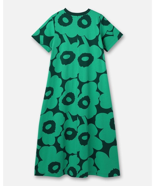 【marimekko】TIIAワンピース XSサイズ 152-158 緑×グレー marimekko（マリメッコ） ワンピース Sh Koostua Unikko / Dress