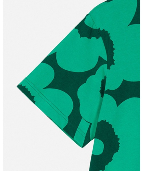 【marimekko】TIIAワンピース XSサイズ 152-158 緑×グレー グリーン（緑）系 marimekko(マリメッコ) ワンピース・オールインワン