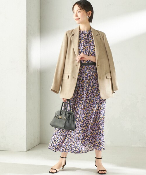 Dior フラワープリント ノースリーブワンピース Dior フラワープリント ノースリーブワンピース 手洗い可能〉カッセン