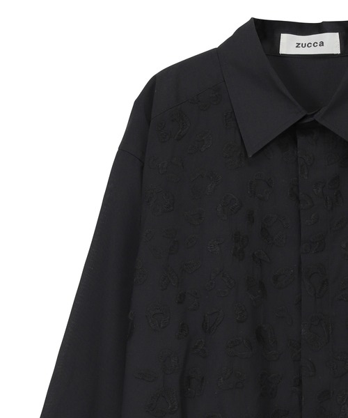 「ZUCCa」 7分袖ワンピース M size ブラック レディースの画像