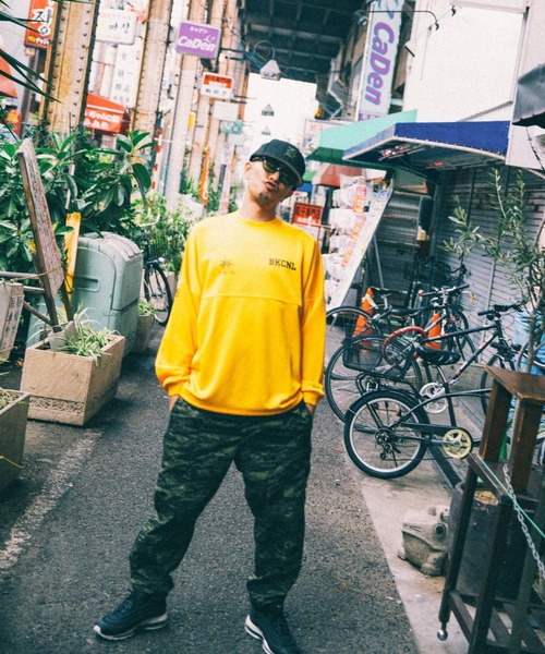 「Back Channel」 長袖Tシャツ SMALL イエロー メンズ_画像3