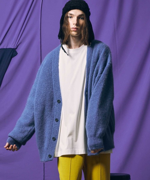 「MAISON SPECIAL」 ニットカーディガン 2 グリーン メンズの画像