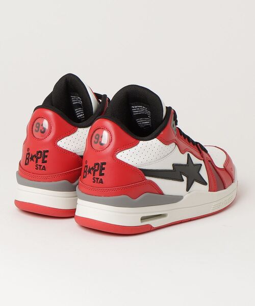 A BATHING APE（アベイシングエイプ） ハイカットスニーカー 11 レッド