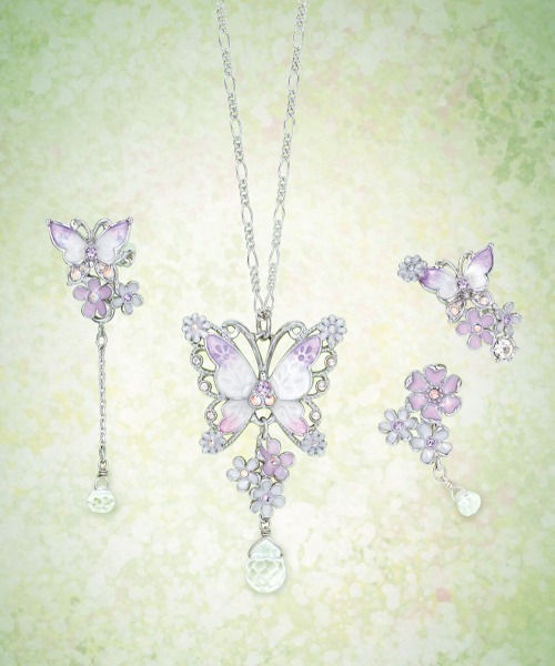 ブレスレット 蝶 小花モチーフ ブレスレット レディースの画像