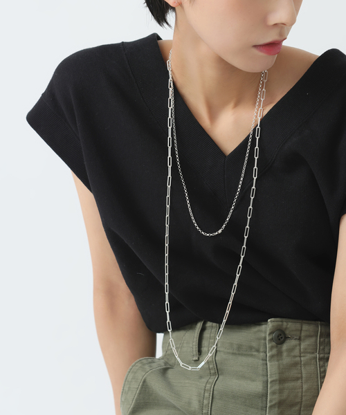 ネックレス 「SAMH by LILAS」ラウンドチェーン60cmネックレス SV レディースの画像