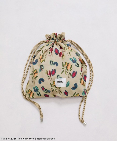 LE CERCLE par rope' トートバッグ 「NYBG」ボタニカル柄 巾着バッグ