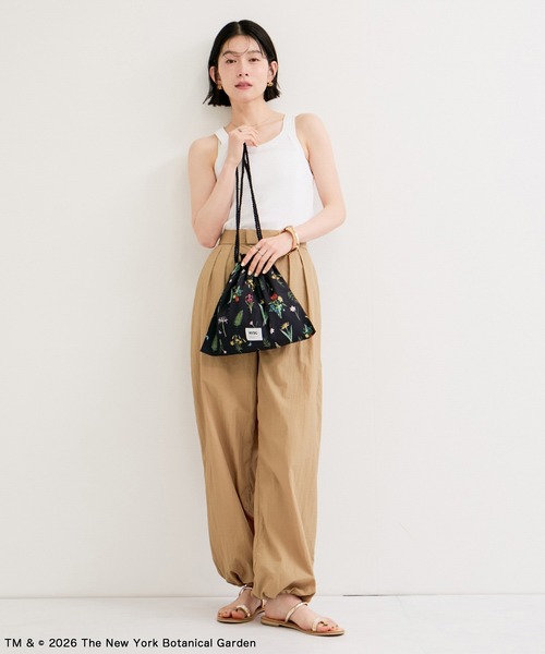 LE CERCLE par rope' トートバッグ 「NYBG」ボタニカル柄 巾着バッグ