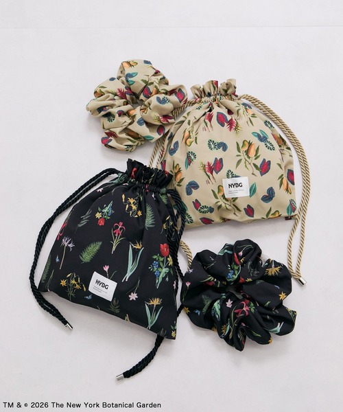 LE CERCLE par rope' トートバッグ 「NYBG」ボタニカル柄 巾着バッグ