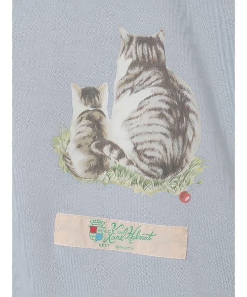 パーカー さくらんぼの丘のねこプリントパーカー メンズ レディースの画像