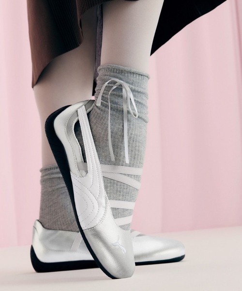 PUMA（プーマ） スリッポン 23.0cm シルバーグレー レディース