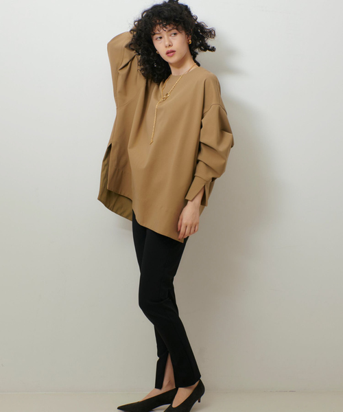 「qualite」 イージーパンツ 36 ベージュ レディース_画像3