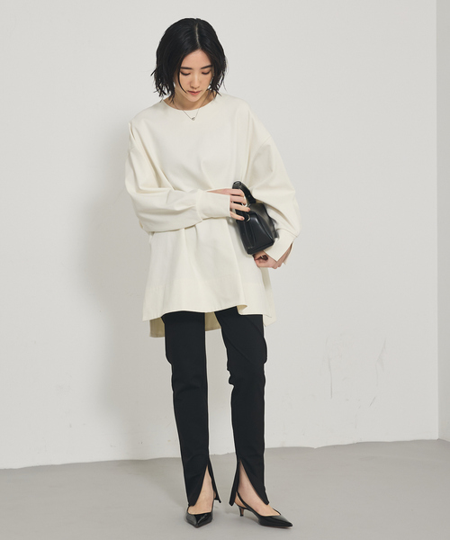 「qualite」 イージーパンツ 36 ベージュ レディース_画像10