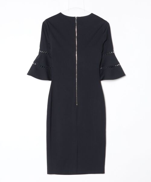 「Ted Baker」 フリル7分袖ワンピース 0 ブラック レディース_画像2