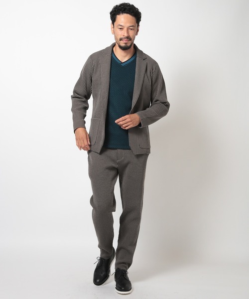 「MEN'S BIGI」 テーラードジャケット 02 チャコールグレー メンズ_画像2