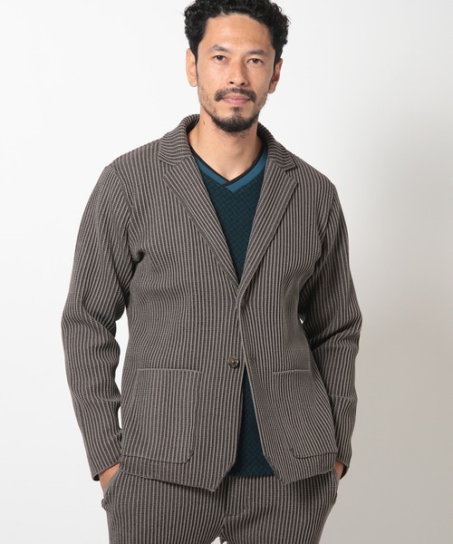 「MEN'S BIGI」 テーラードジャケット 02 チャコールグレー メンズ_画像4