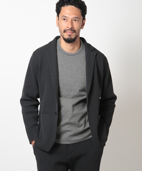 「MEN'S BIGI」 テーラードジャケット 02 チャコールグレー メンズ_画像8