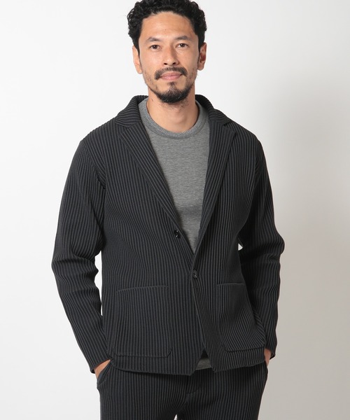 「MEN'S BIGI」 テーラードジャケット 02 チャコールグレー メンズ_画像9