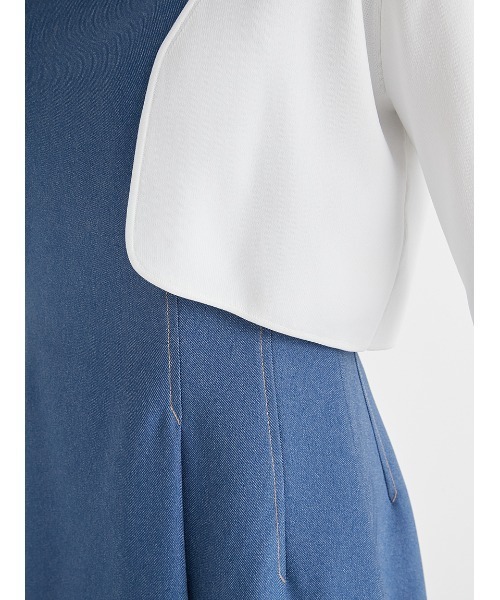 「CELFORD」 ニットボレロ ONE SIZE シルバー レディース_画像7