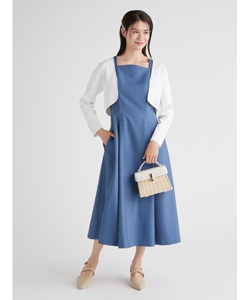 「CELFORD」 ニットボレロ ONE SIZE シルバー レディース_画像9