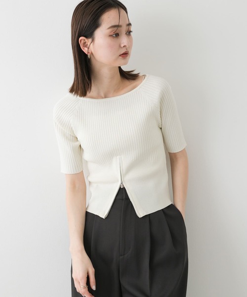 SENSE OF PLACE by URBAN RESEARCH 半袖ニット ONE チャコールグレー