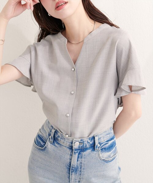 「natural couture」 半袖ブラウス FREE グリーン レディース_画像2